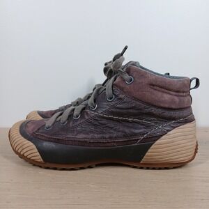 Tsubo Sneakers Men 9.5 Brown Leather Lace Up Gorpcore Sport Comfy Streetwear